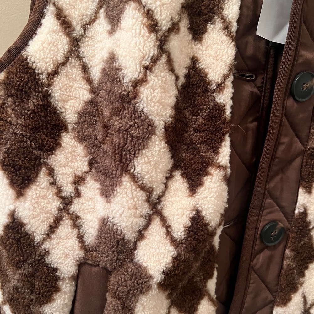 NWT Blank NYC Argyle Vest Size Medium - Picture 2 of 4